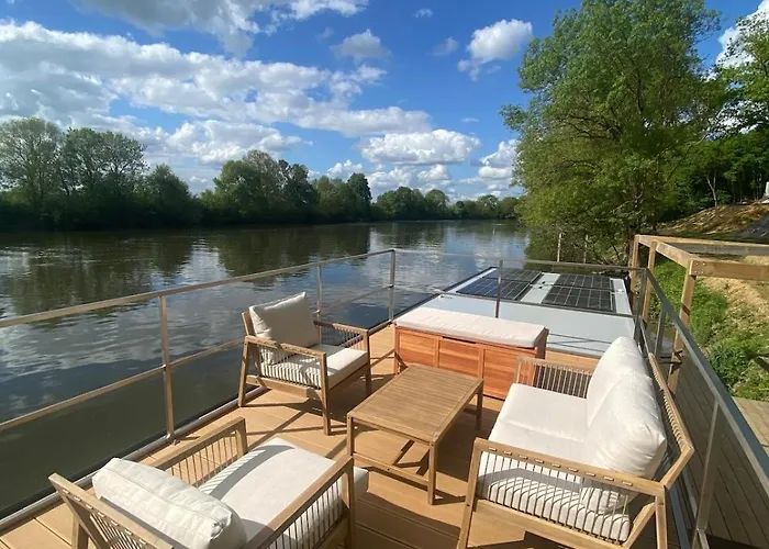 Bateau Logement Tout Confort, Vue Magique! Juigne-Bene foto